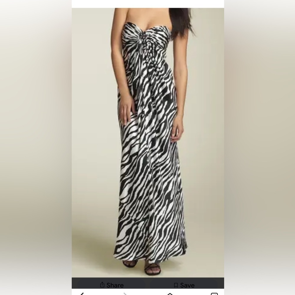 LAUNDRY by SHELLI SEGAL CHARMEUS gown, size 8 excellent condition fully lined - Picture 13 of 14